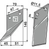 Dent rotative 180x70mm, gauche - Rota Dairon - 450.1002