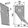 Dent rotative 210x90mm, droit - Rota Dairon - 450.1003