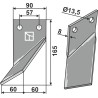 Dent rotative 210x90mm, gauche - Rota Dairon - 450.1004