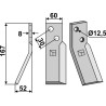 Dent rotative 167x60mm, gauche - Renter L.M.T. - RL