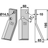 Dent rotative 195x60mm, droit - Renter L.M.T. - RTM-RTO
