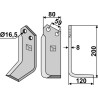 Couteau 200x80mm, droit - Rabe - 8415.42.01