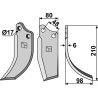 Couteau 210x80mm, droit - Agromet - 150020020