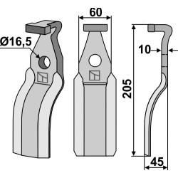 Dent rotative 205x60mm - Pegoraro - 8600