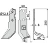 Couteau 290x60mm, droit - Pegoraro - TL 3300/1