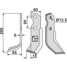 Couteau 290x60mm, gauche - Pegoraro - TL 3300/1