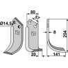 Couteau 204x80mm, droit - Pegoraro - 4585