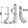 Couteau 188x30mm, gauche - Pasquali - 532 - 532212