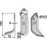 Couteau 152x50mm, gauche - Pasquali - 478 - 500099
