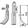 Couteau 172x25mm, droit - Pasquali - 532 - 500160