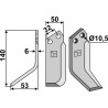Couteau 140x50mm, gauche - Pasquali - 591-F901 (HP6) - 500096