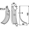 Couteau 185x60mm, droit - Ortolan