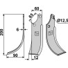 Couteau 200x60mm, gauche - Ortolan