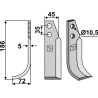 Couteau 186x45mm, gauche - Nibbi Decimo
