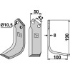 Couteau 190x50mm, droit - Nibbi Bruno