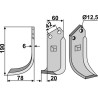 Couteau 190x60mm, gauche - Nibbi Bruno