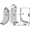 Couteau 185x75mm, droit - Nardi - 5C5013