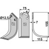 Couteau 155x75mm, droit - Nardi - 4C5012