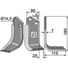 Couteau 180x80mm, droit - Meritano