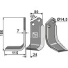 Couteau 180x80mm, gauche - Meritano