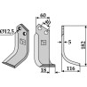 Couteau 182x60mm, droit - Maschio / Gaspardo - 73100404