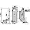 Couteau 186x80mm, gauche - Maschio / Gaspardo - 2108433
