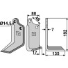 Couteau 192x80mm, droit - Maschio / Gaspardo - 29100407