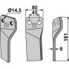 Dent rotative 181x80mm, droit - Maschio / Gaspardo - 26100417