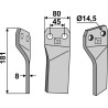 Dent rotative 181x80mm, gauche - Maschio / Gaspardo - 26100418