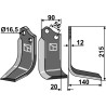 Couteau 215x90mm, droit - Maschio / Gaspardo
