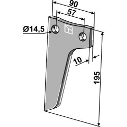 Dent rotative 195x90mm - Maschio / Gaspardo