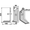 Couteau 223x90mm, gauche - Maschio / Gaspardo - 24100405