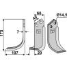 Couteau 175x60mm, gauche - Maletti - MA1302178