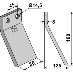 Dent rotative 180x80mm - Maletti - 1101079