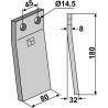 Dent rotative 180x80mm - Maletti - 1101077