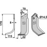 Couteau 170x70mm, gauche - Maletti