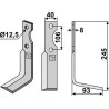 Couteau 245x40mm, droit - Maletti - 1 400 079