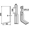 Couteau 245x40mm, gauche - Maletti - 1 400 080