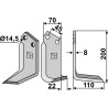 Couteau 200x70mm, droit - Maletti - 100 079