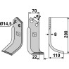 Couteau 200x70mm, droit - Maletti - 100 077