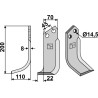 Couteau 200x70mm, gauche - Maletti - 100 078