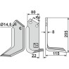 Couteau 205x80mm, droit - Breviglieri - 30412D