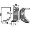 Couteau 195x80mm, gauche - Maletti