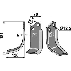 Couteau 181x70mm, gauche - Kuhn - K1620000