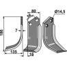 Couteau 186x80mm, gauche - Kuhn - 519371