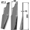 Dent rotative 203x60mm, droit - Kuhn - 523657000