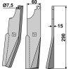 Dent rotative 290x60mm, droit - Kuhn - K16103600
