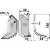 Couteau 188x90mm, droit - Kuhn - K 1601090