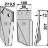 Dent rotative 207x100mm, droit - Kuhn - 523599