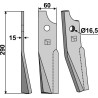Dent rotative 290x60mm, gauche - Kuhn - 523592